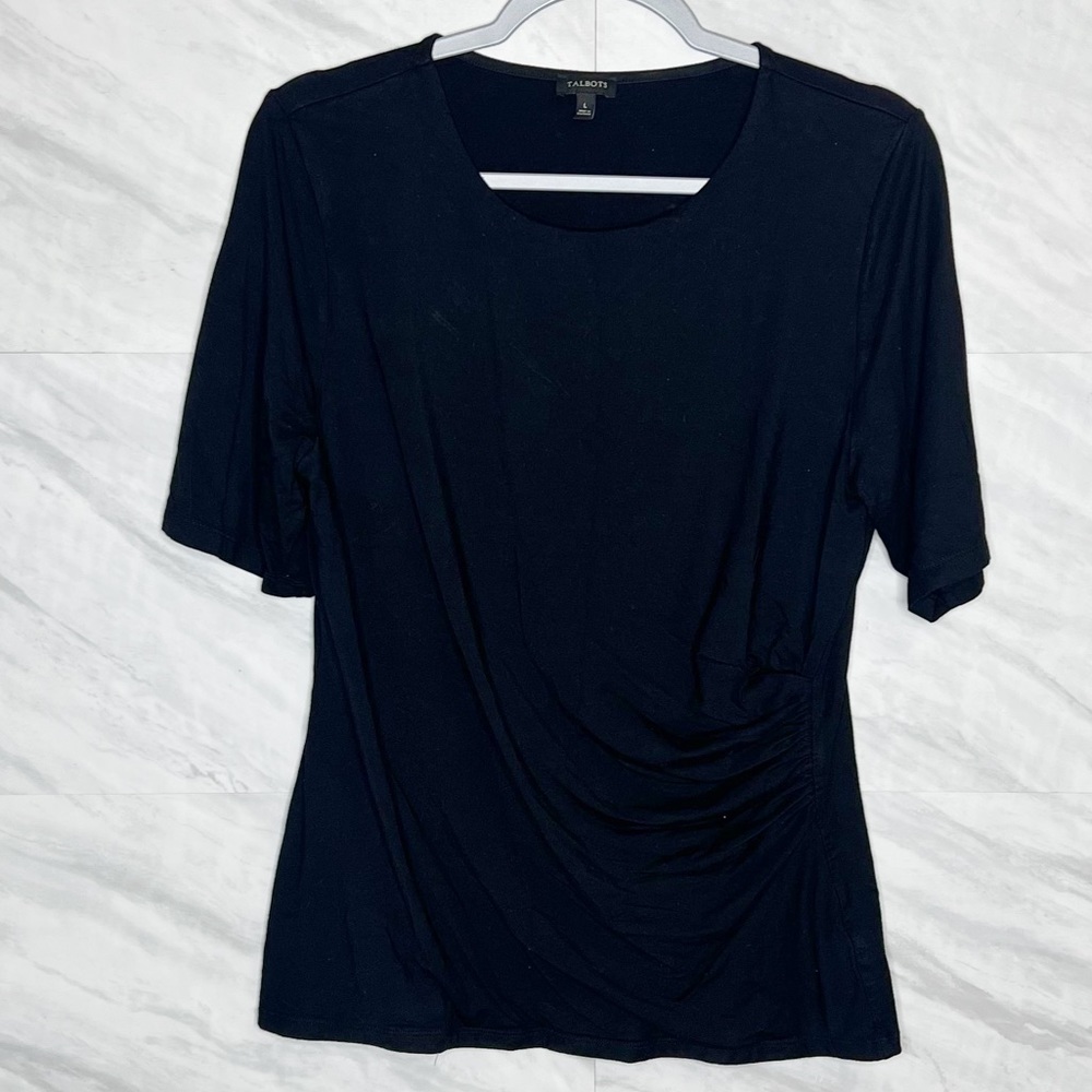 Talbots Ruched Front Top Large